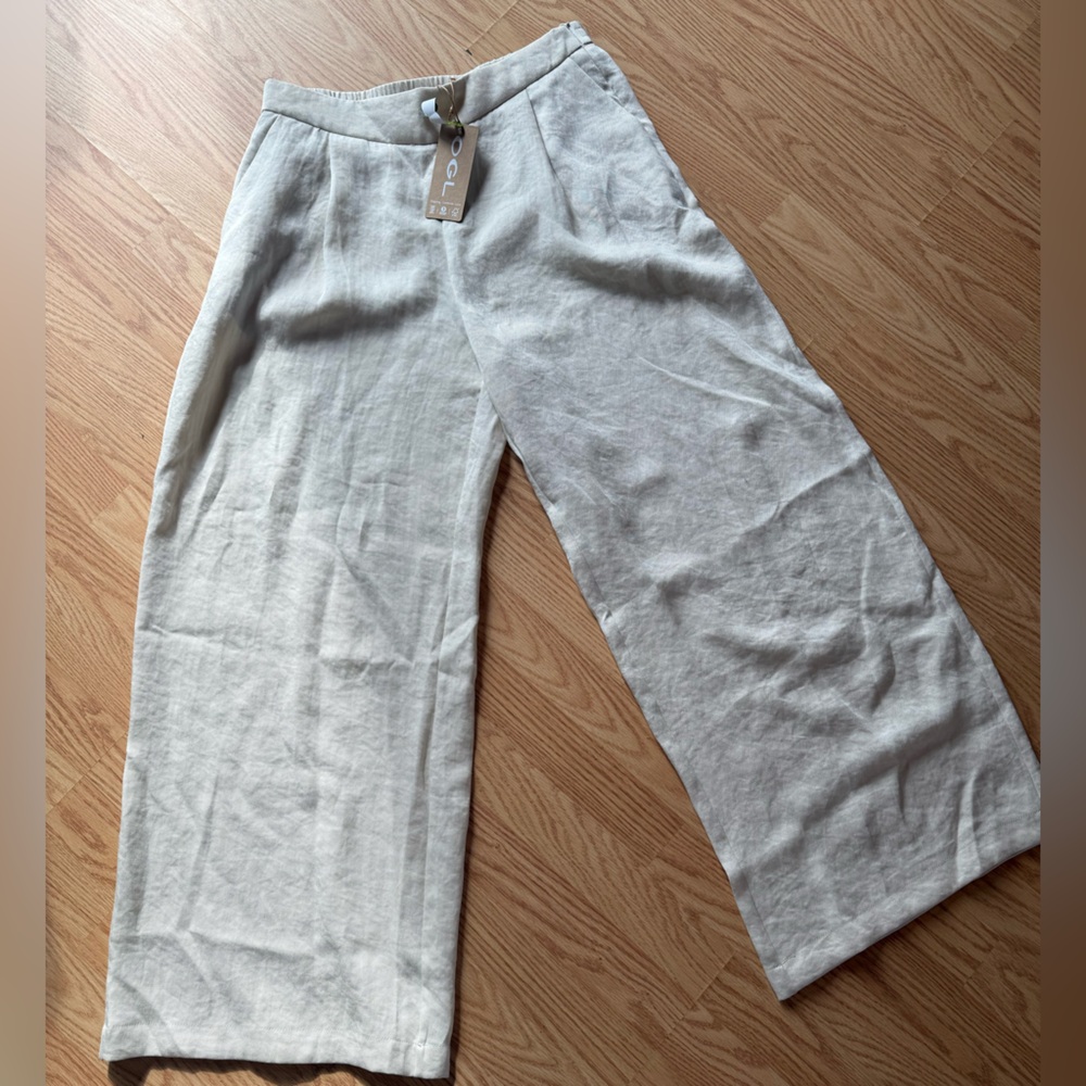 OGL Wide Leg Pants in Light Natural Cream